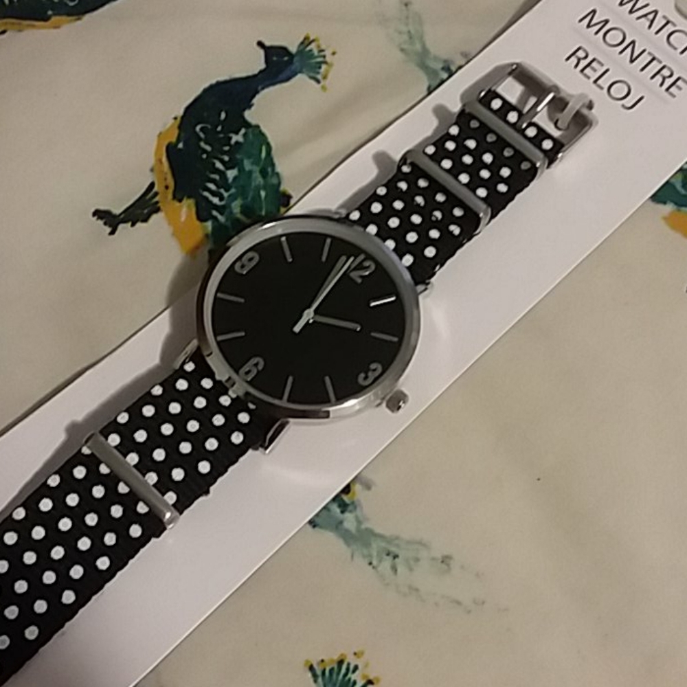 Black and White Polka Dot Watch